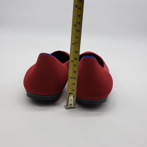 Rothy's Shoes Womens Size 10.5 Red Flat Round Toe Recycled Knit Washable Ballet - Picture 5 of 10